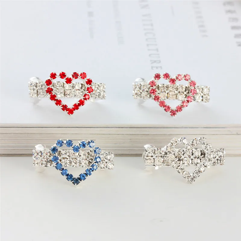 Heart Shape Metal Lovely Small Dog Cat Hair Clips Crown Hairpins Puppy Pet Hair Barrette Pet Supplies Grooming Accessories