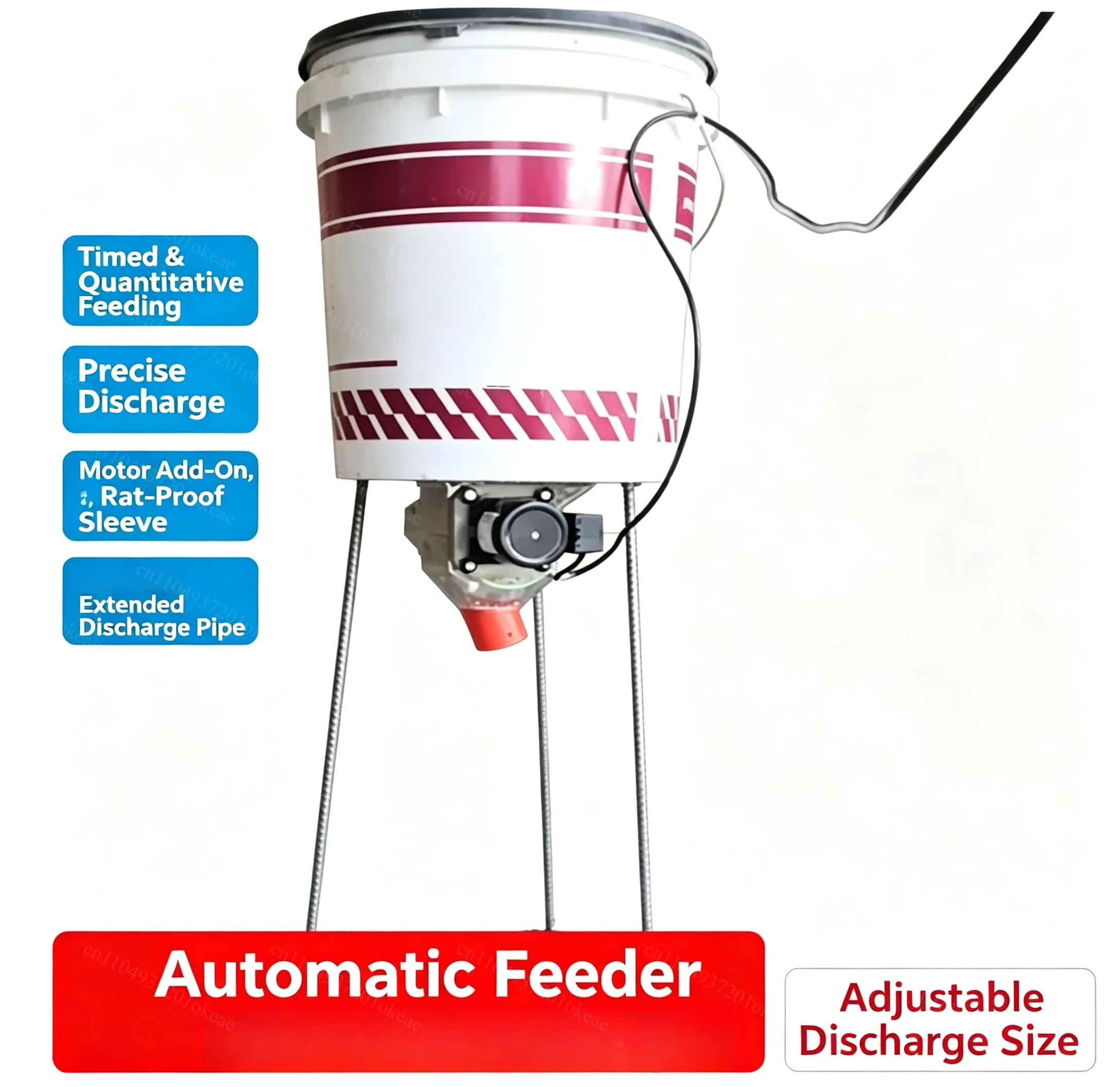 110V / 220V Automatic Pigeon Feeder, Remote Timing Feeding Trough for Pigeons and Chickens