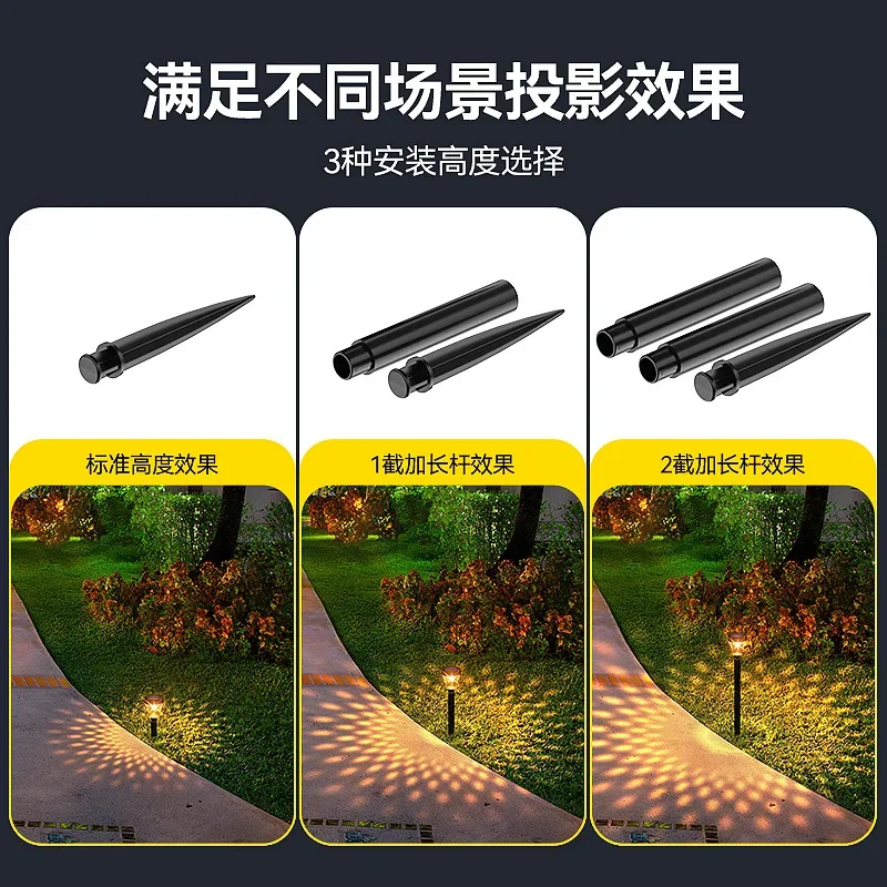 Imagem -04 - Led Solar Powered Pathway Lights Waterproof Landscape Lamp Iluminação do Jardim Quintal Pátio Gramado Quintal Passarela Decor