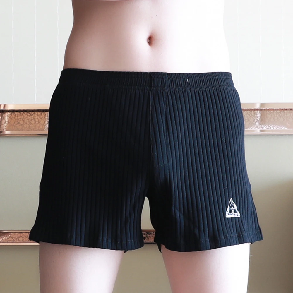 

Mens Sexy Middle Waist Underpants Cotton Comfortable Soft Boxer Briefs Threaded Underwear Loose Shorts Casual Daily Homewear