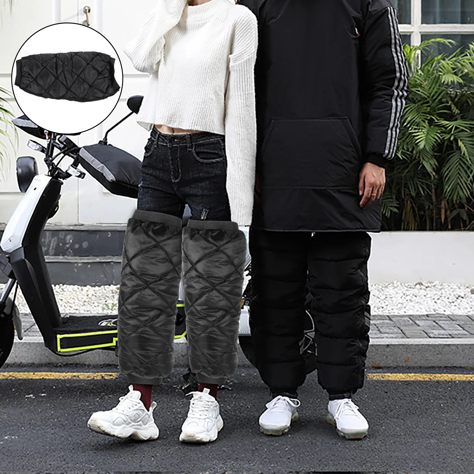 

1 Pair Unisex Warm-Keeping Kneecaps Winter Windproof Knee Pads For Motorcycle Riding Outdoor Sports Knee Support Braces