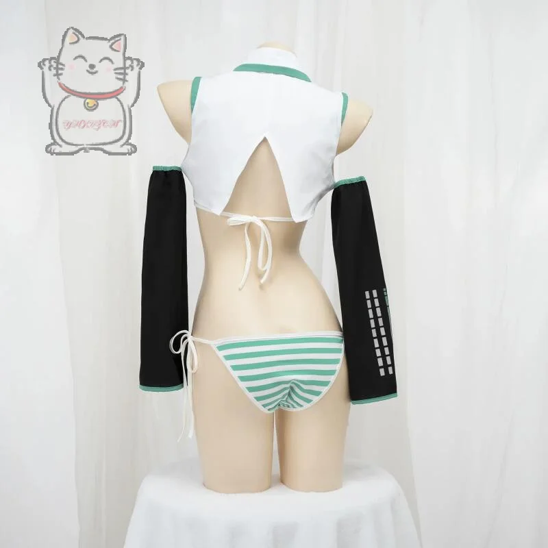 ملابس داخلية ممتعة من الرسوم المتحركة، زي أخضر مثير، هدية لحفلات الهالوين كرنفال #3