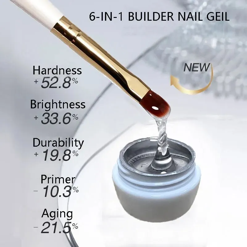 6-in-1-Funktion Gel Nagellack Gel Basis Gel Dec klack UV-Verlängerung Nagel Gel für Maniküre Dec klack Aquarell Gel Nagel einweichen