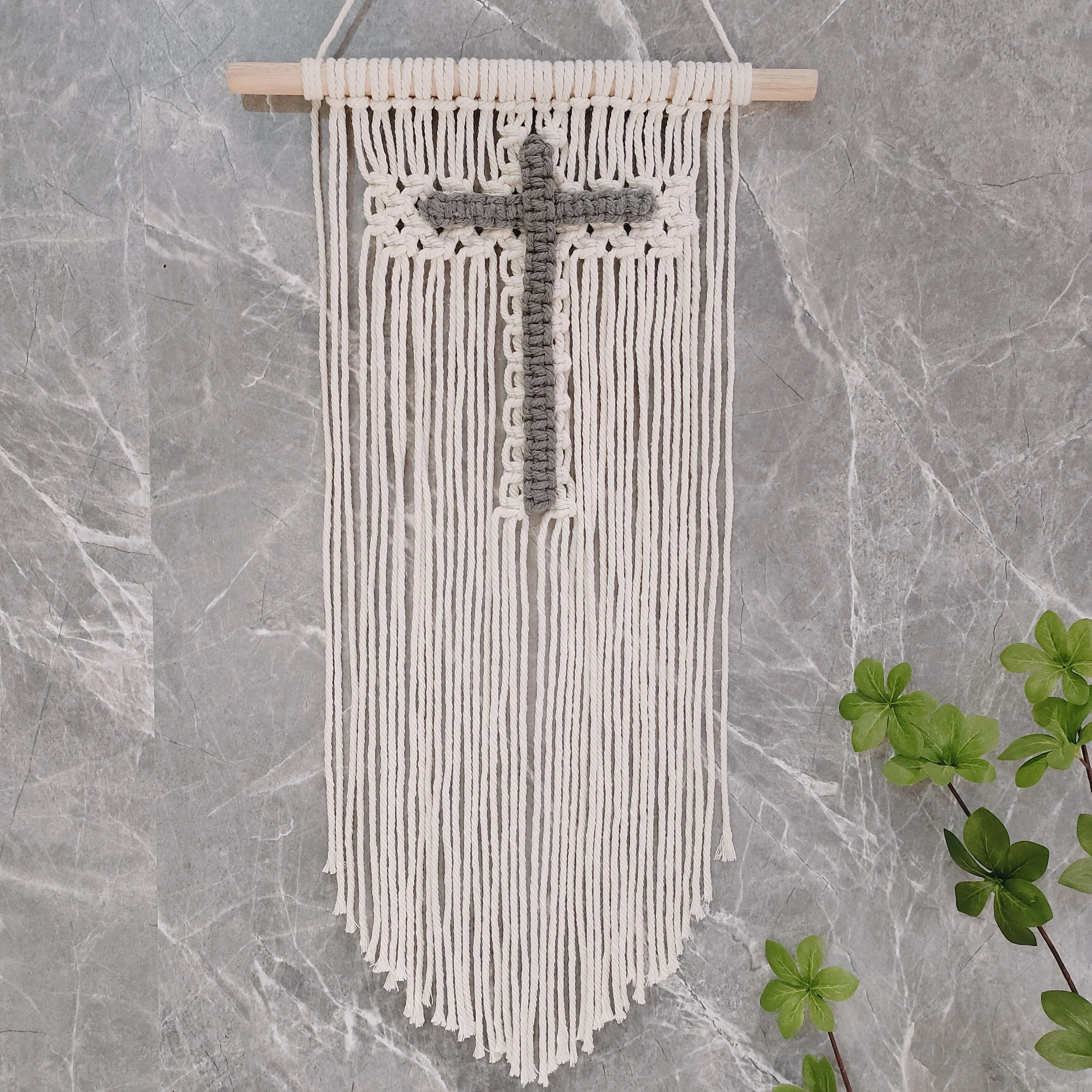 I Believe, Christian macrame, Jesus, God, Cross macrame, Faith, Belief, Religion, wall decor, driftwood