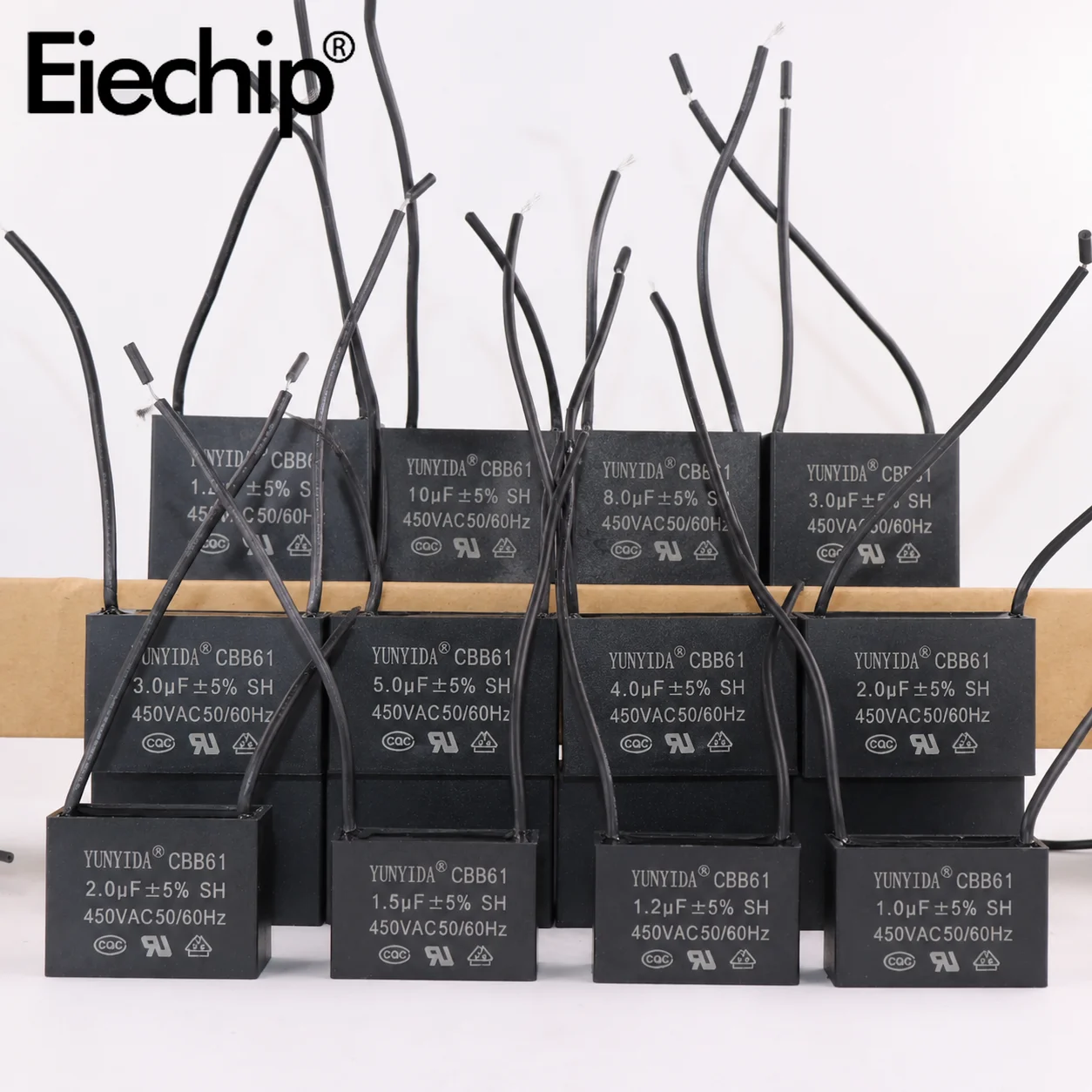 5PCS CBB61 Fan Starting Capacitor 450V 0.8uF 1uF 1.2uF 1.5uF 1.8uF 2uF 2.5uF 3uF 3.5uF 4uF 5uF 6uF 7uF 8uF 10uF  Fan Ceiling