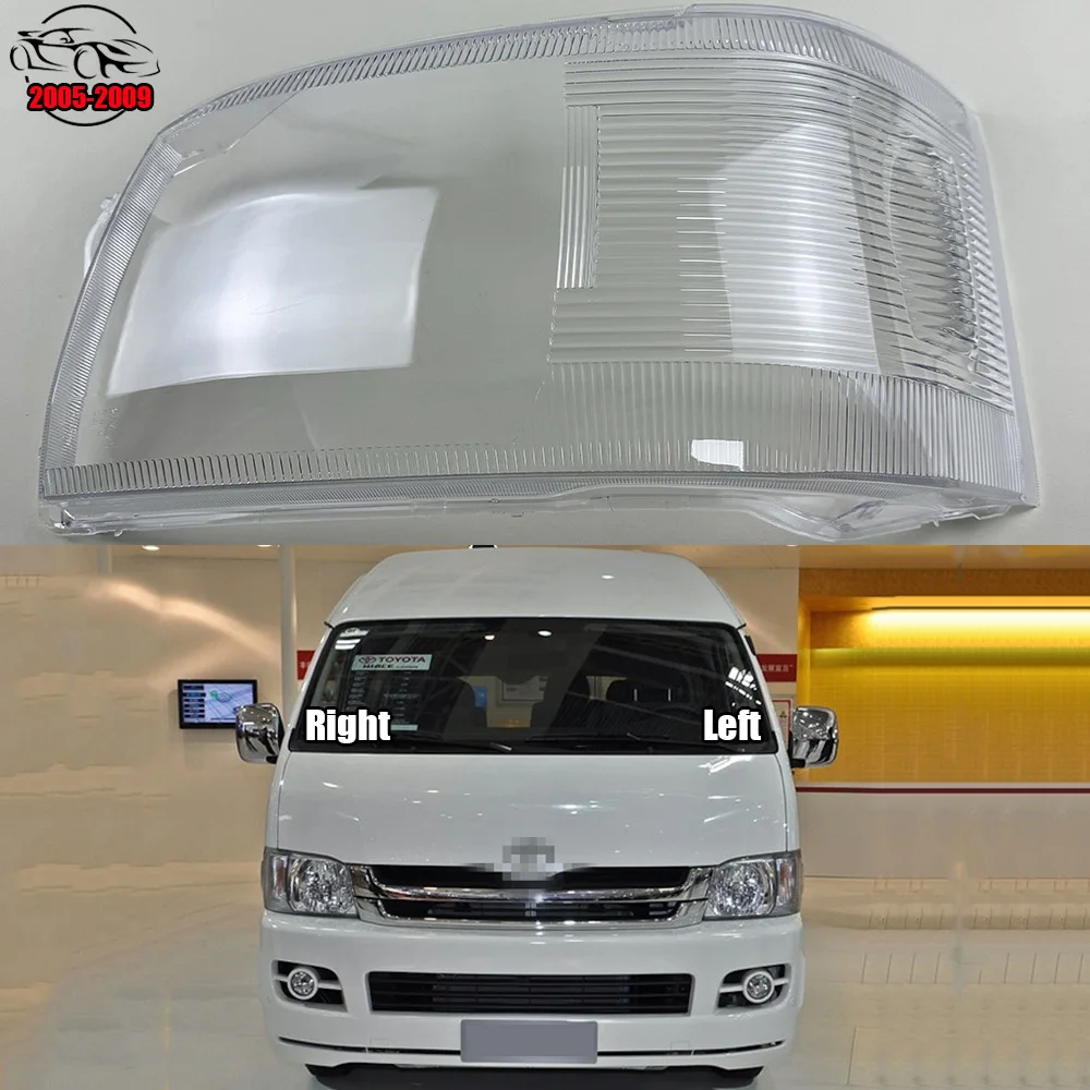 

For Toyota Hiace 2005-2009 Headlight Cover Lens Transparent Lamp Shell Lampcover Plexiglass Replace The Original Lampshade