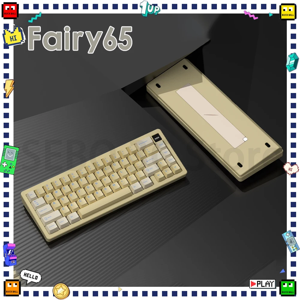 Fairy65 Mechanische Toetsenbord Dubbele Modus Bedrade Bluetooth Gaming Toetsenbord Aangepaste Aluminium Toetsenbord Toetsenbord Pc Accessoires