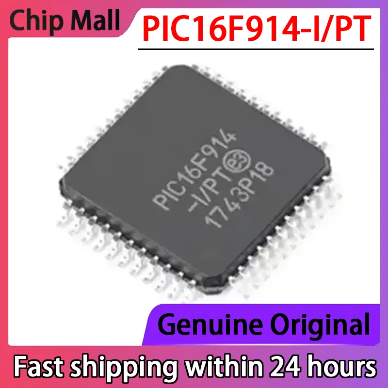 New Original PIC16F914-I/PT Chip TQFP-44 PIC16F914 8-bit Microcontroller MCU