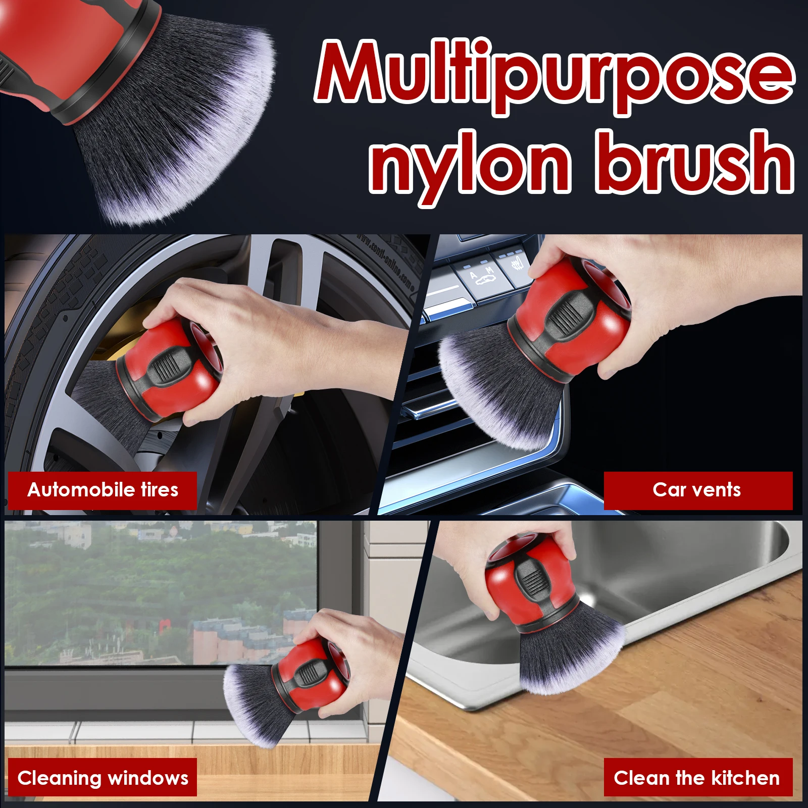 New Car Detailing Brushes Automobile Interior Soft Bristles Brush Air Vents Dust Cleaner Detailing Dusting Tool Car Cleaning