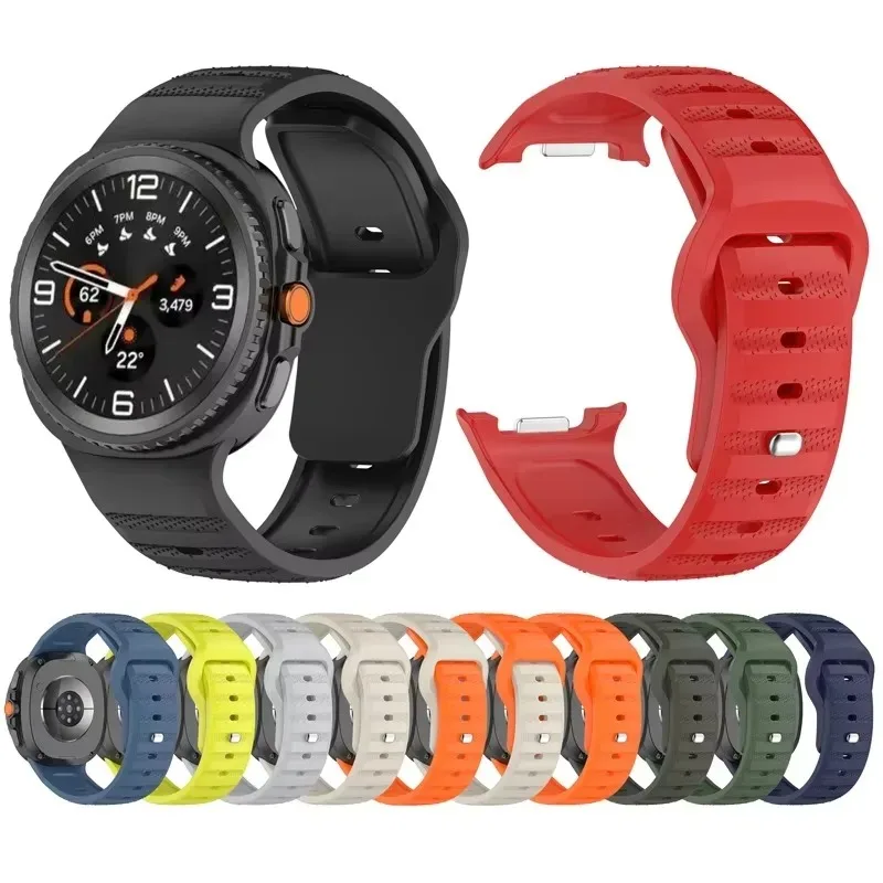 Weiches Silikon-Uhrenarmband für Samsung Galaxy Watch 8 40/44 mm, Ersatzarmband für Galaxy Watch 8 Classic 46 mm