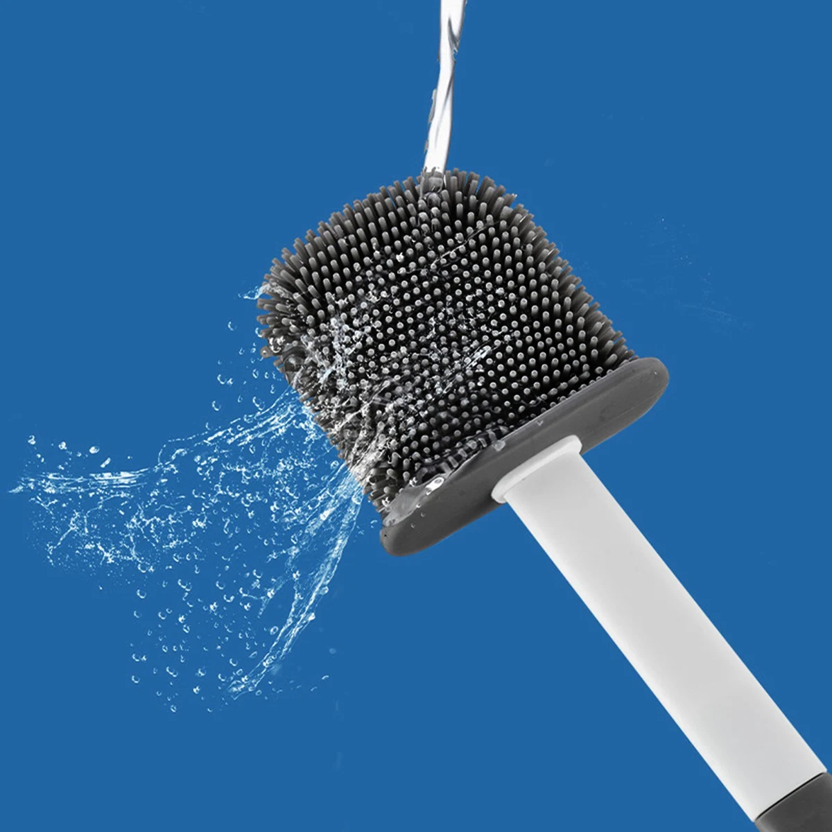Toilet Brush Household Toilet Brush Wall-Mounted Toilet Long Handle Cleaning Suit Without Dead Angle and Punching