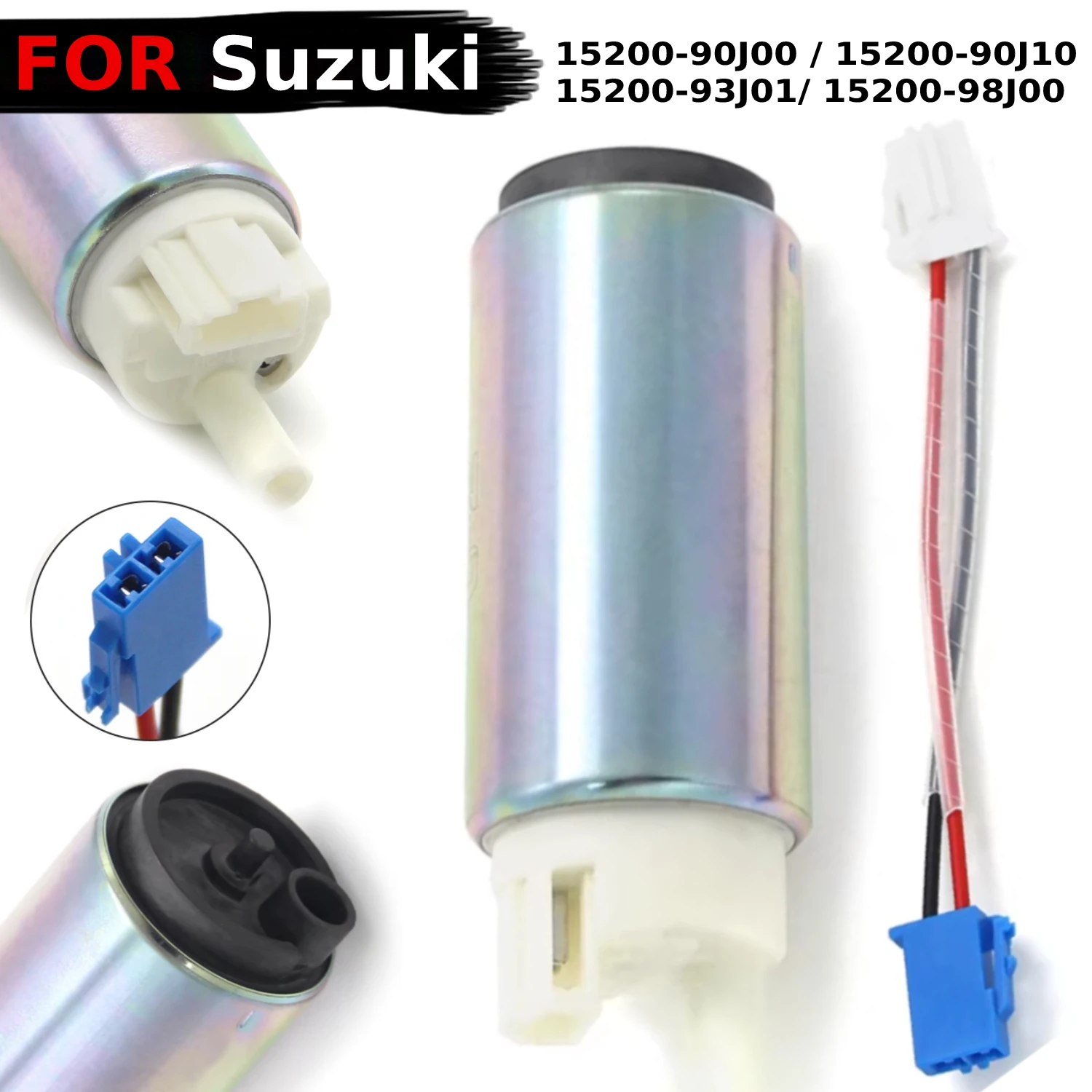 

15200-90J00 FUEL Pump With Filter Fits For Suzuki DF90 TL/X DF100 DF115 WTL/X DF140 (Z)TL/X DF70A T(H)L/X WT(H)L/X DF80A DF90A