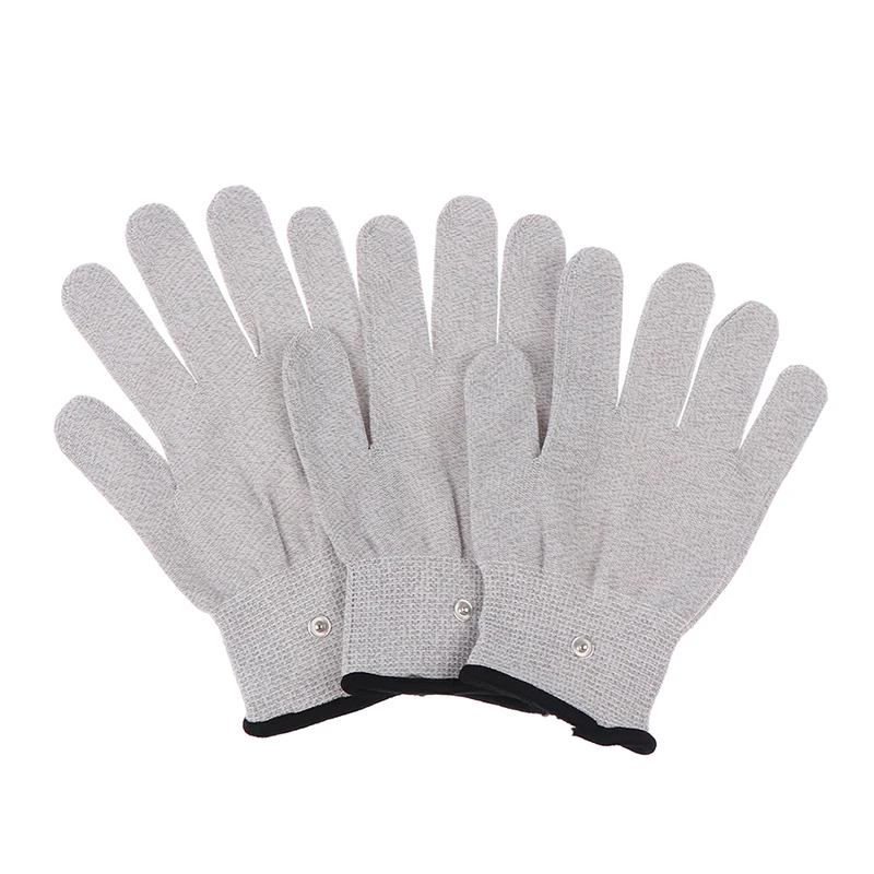 Gants d'Électrode en Fibre d'Argent Conductrice, Coussinets de Énergie par Électrothérapie, 1 Paire