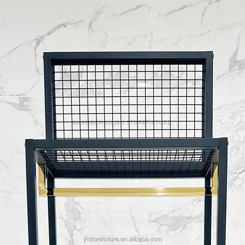Mann Kleidung Anzug Shop Display Stand Metall Schwarz Kleiderständer Showroom Mesh Store Regale Regale Display Gondel Rack