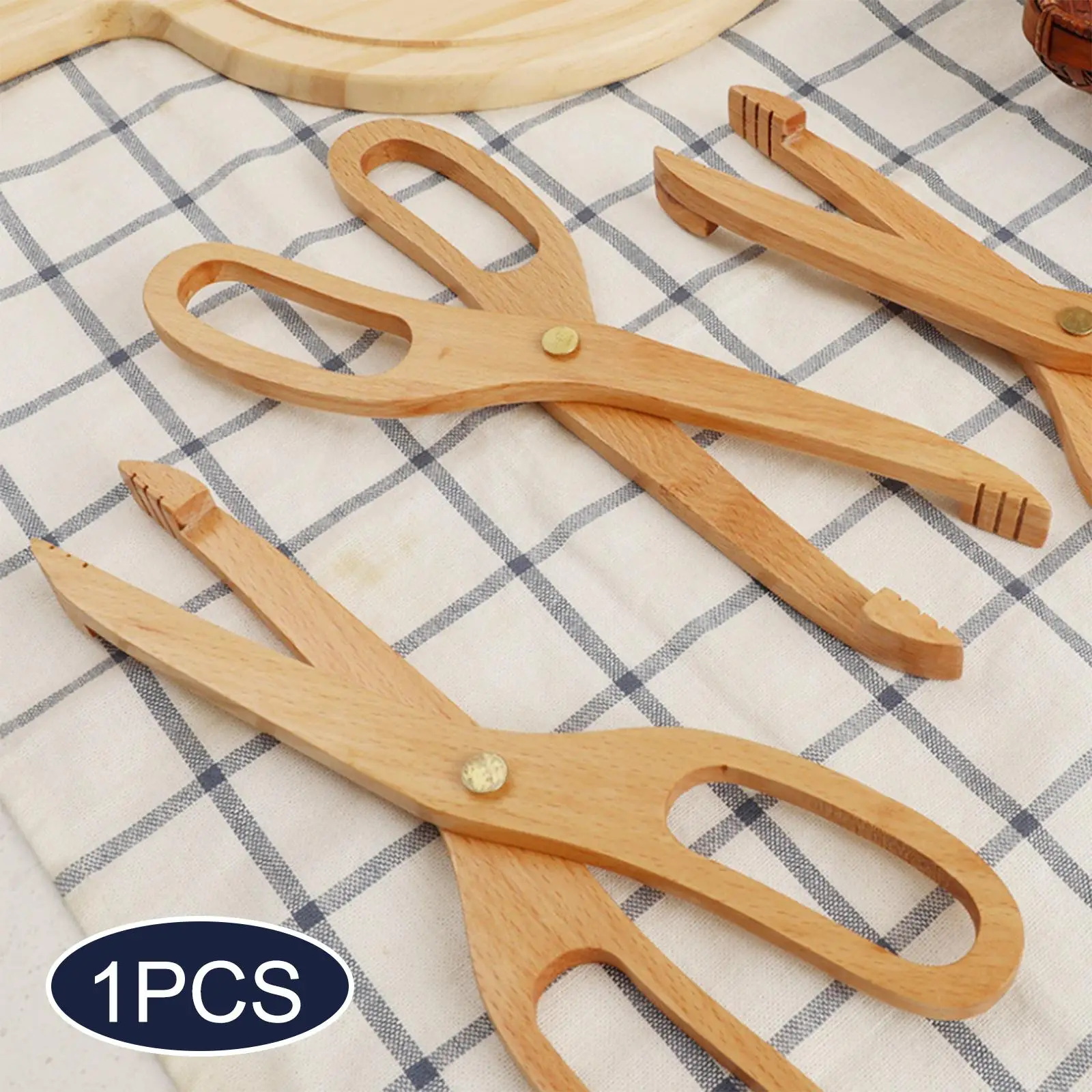 

Premium Wooden Kitchen Tongs Wood Cooking Tongs Heat Resistant Heavy Duty