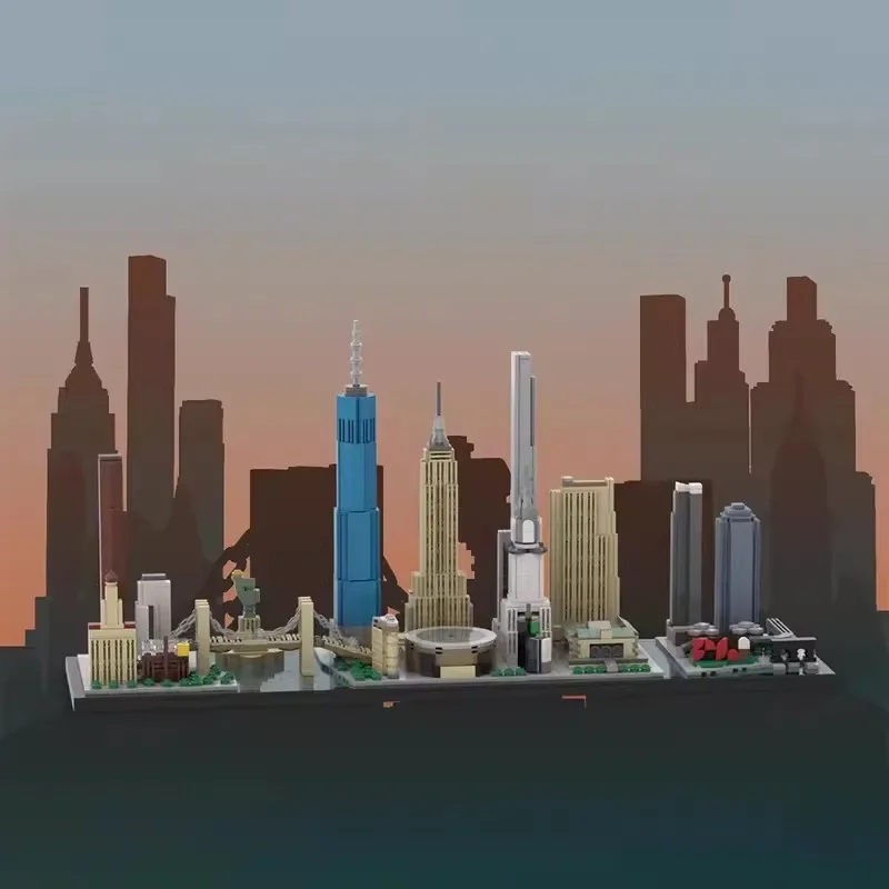 MOC City Skyline blocs de construction ensembles d'architecture Maldives Leipzig Athènes Cambridge New York Darmstadt jouets pour enfants Collection cadeau