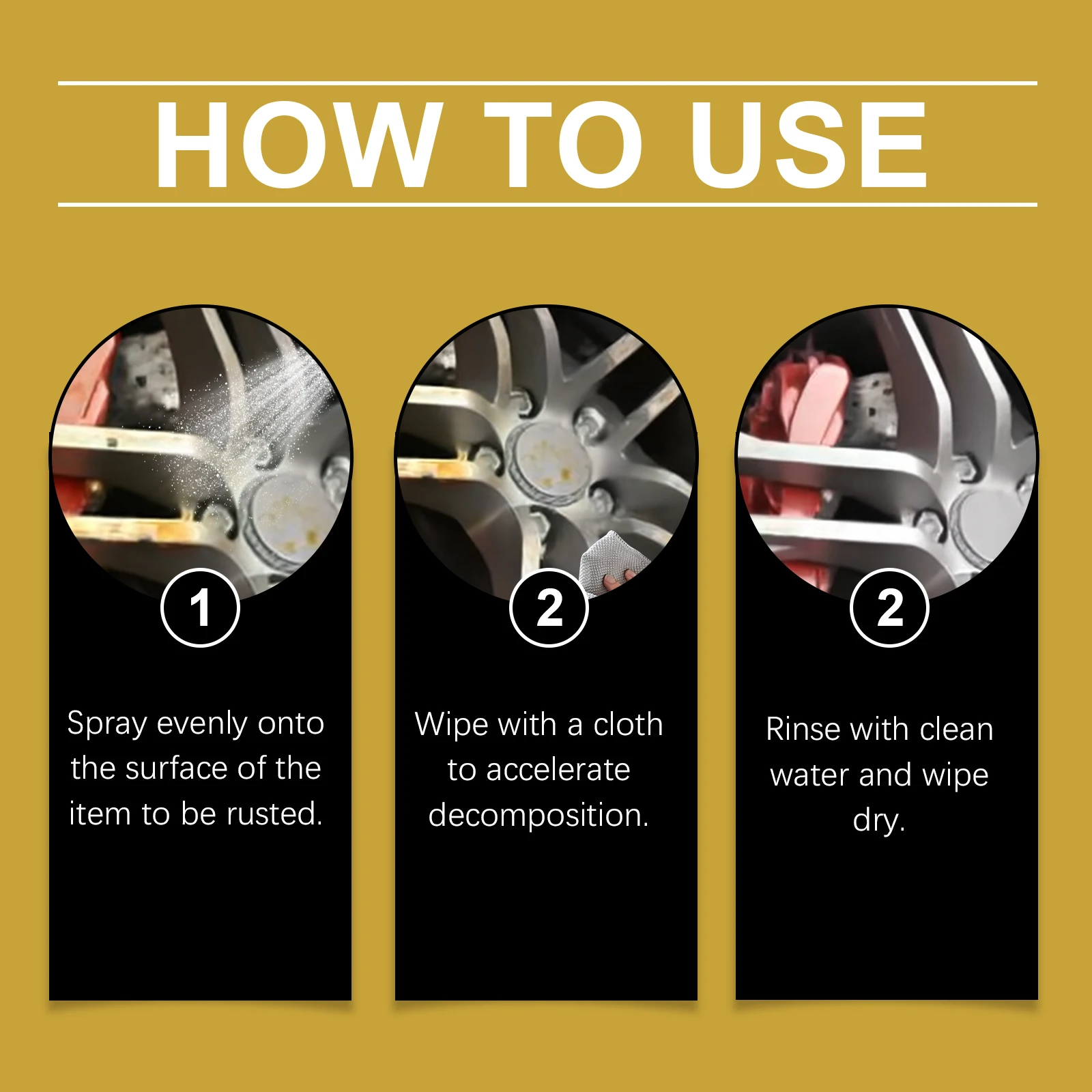 Rayhong 30ml Metal Derusting Spray Car Hub Polishing Derusting Daily Maintenance Cleaning Care Spray