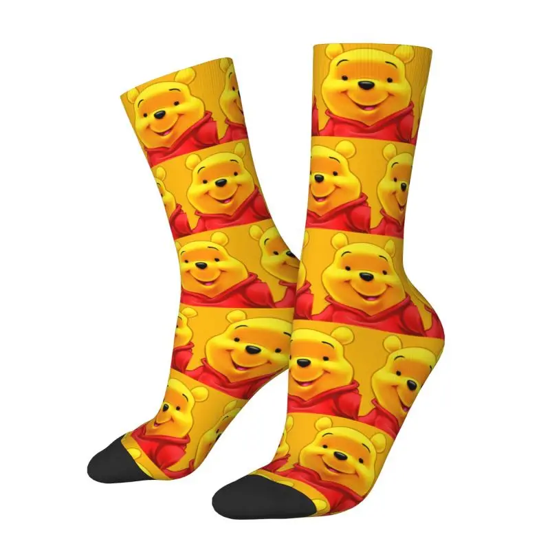 Winnie The Pooh Men's Crew Socks Unisex Cute 3D Print Cute Bear Dress Socks