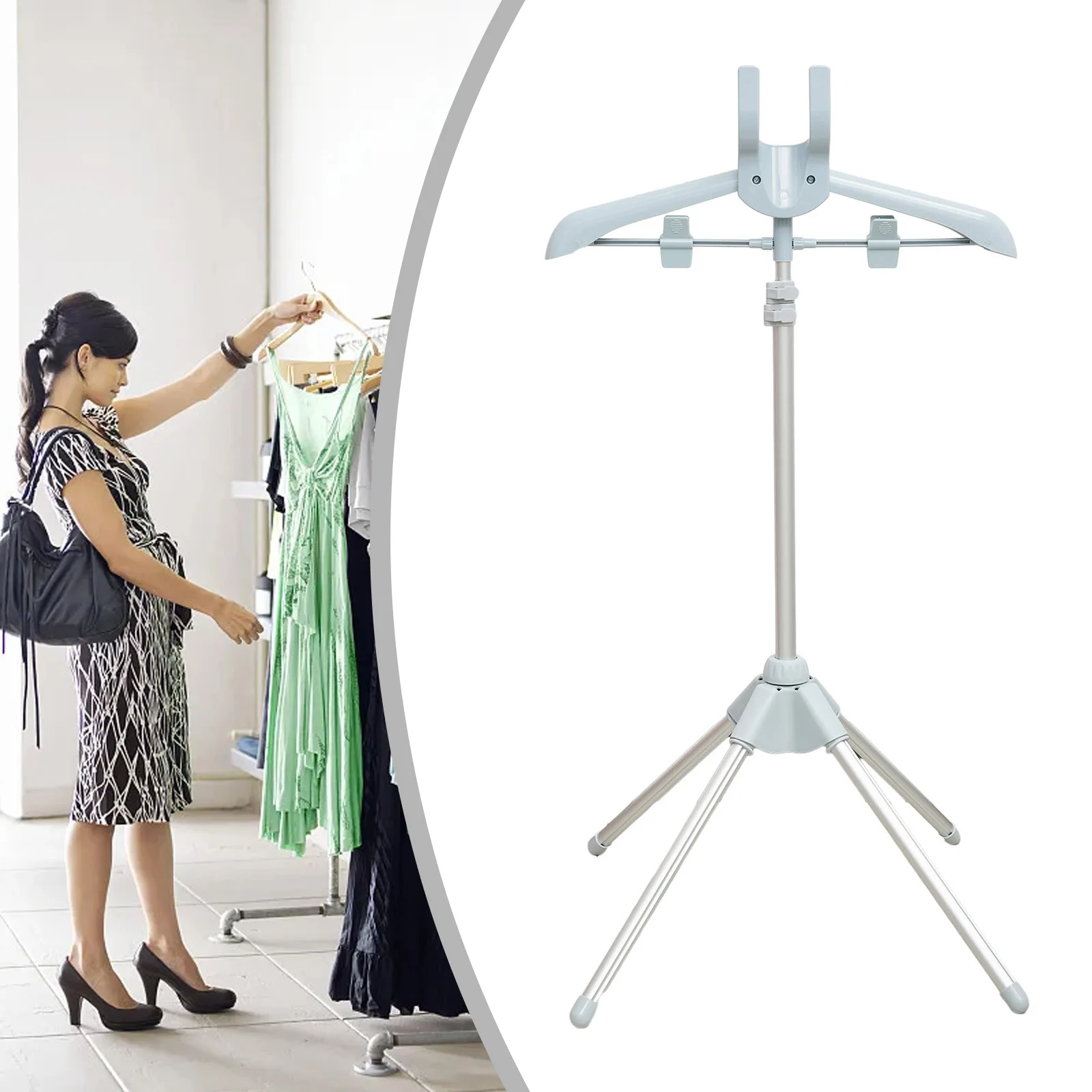 Lightweight For steamer Hanger Standing Easily Portable and Collapsible Enjoy Crease Free For clothes Anywhere