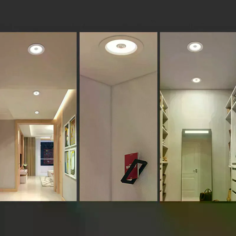 

Светодиодный потолочный светильник с датчиком движения, 220В, 5Вт/7Вт/9Вт, холодный белый, для прихожей, лестницы, склада