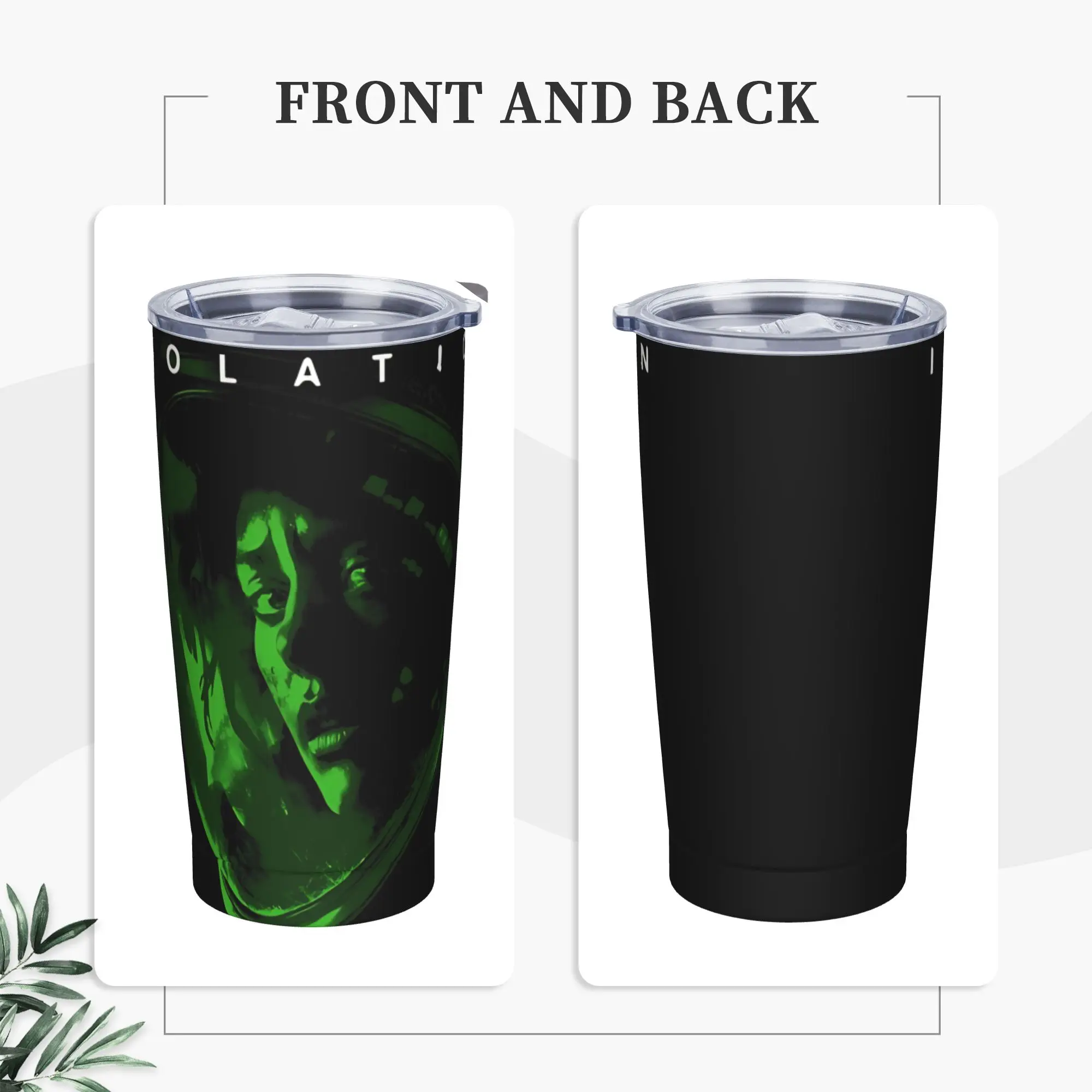 Stainless Steel Tumbler Horror Isolation Game Alien Coffee Mug  Portable Hot Drinks Travel Car Mugs