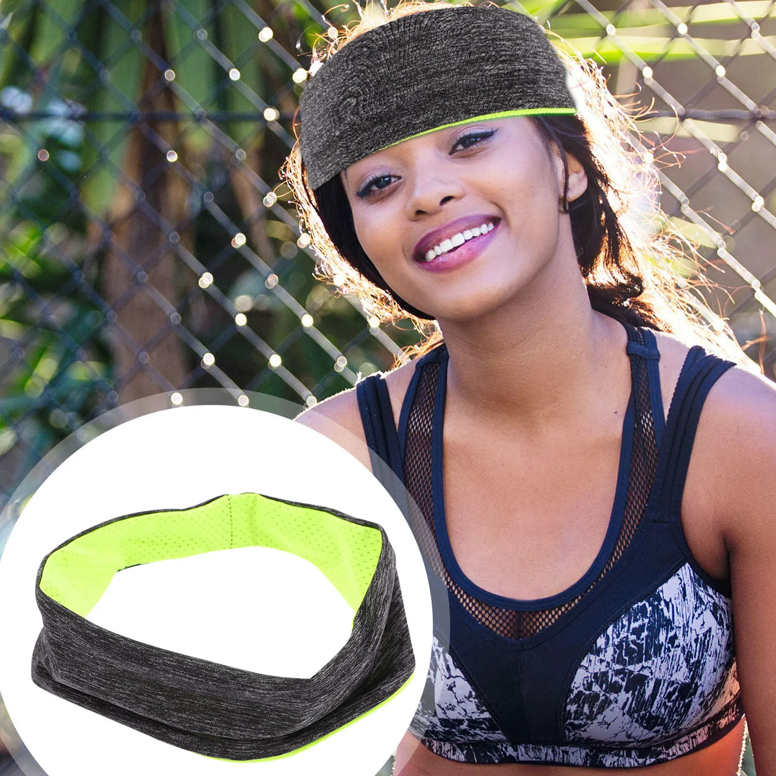 

Sweat Wicking Headbands for Women Moisture Absorbing Fitness Running Yoga Sports Headband Non Slip Stretchy Breathable