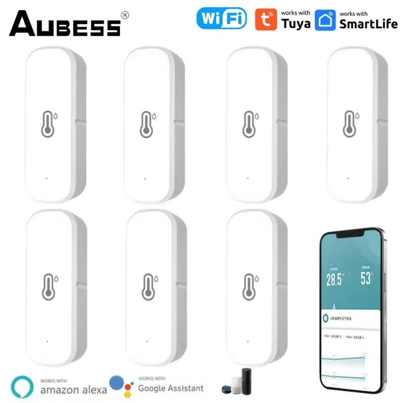 

AUBESS TUYA Smart WiFi Датчик температуры и влажности Умный дом Интеллектуальная связь Дистанционное управление через Alexa Google SmartLife