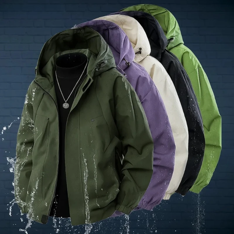 Chaqueta Táctica Impermeable Unisex, Cortavientos, Abrigo con Capucha para Exteriores, Deportiva, Militar, con Cierre Completo, para Escalada, Ligera, para Otoño