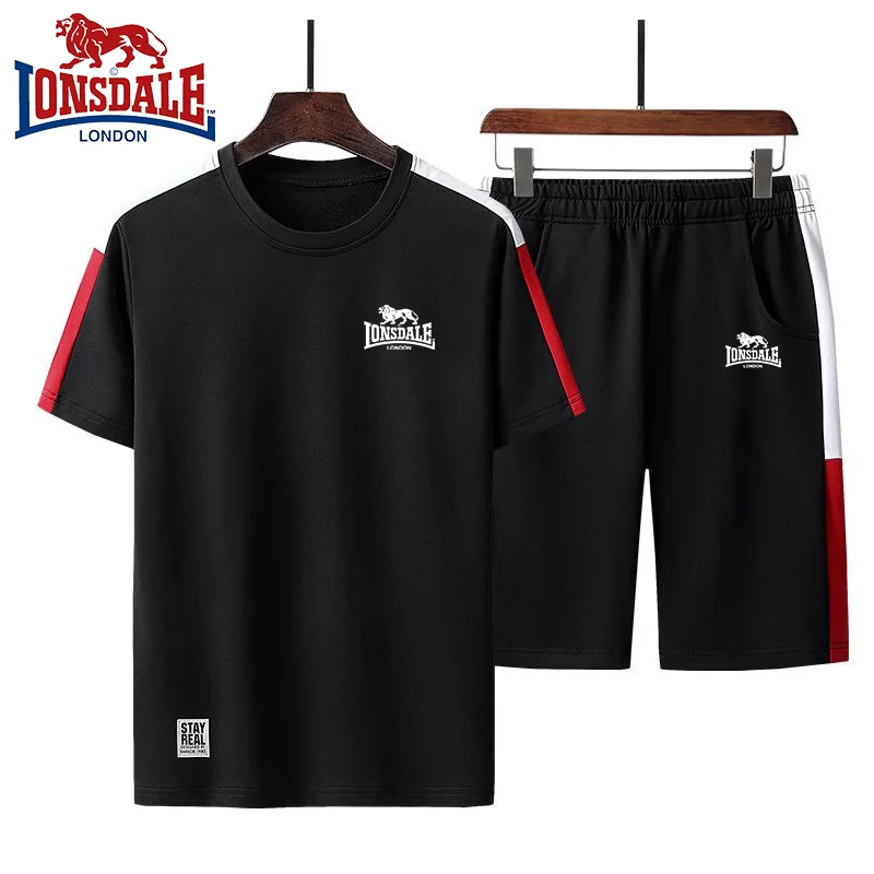 

Новинка 2025, летний мужской повседневный спортивный комплект с короткими рукавами, комплект из двух предметов с короткими рукавами и шортами, мужская футболка