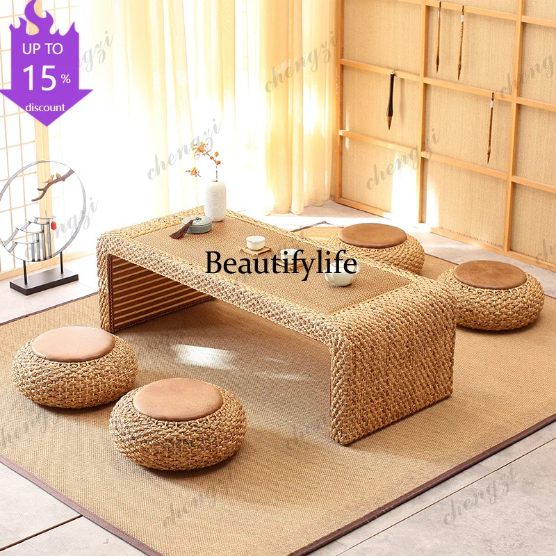 B182 A68 Rattan Japanese Coffee Tables Design Classic Apartments Luxury Modern Coffee Tables Living Room Low Mesa Centro Furnitu