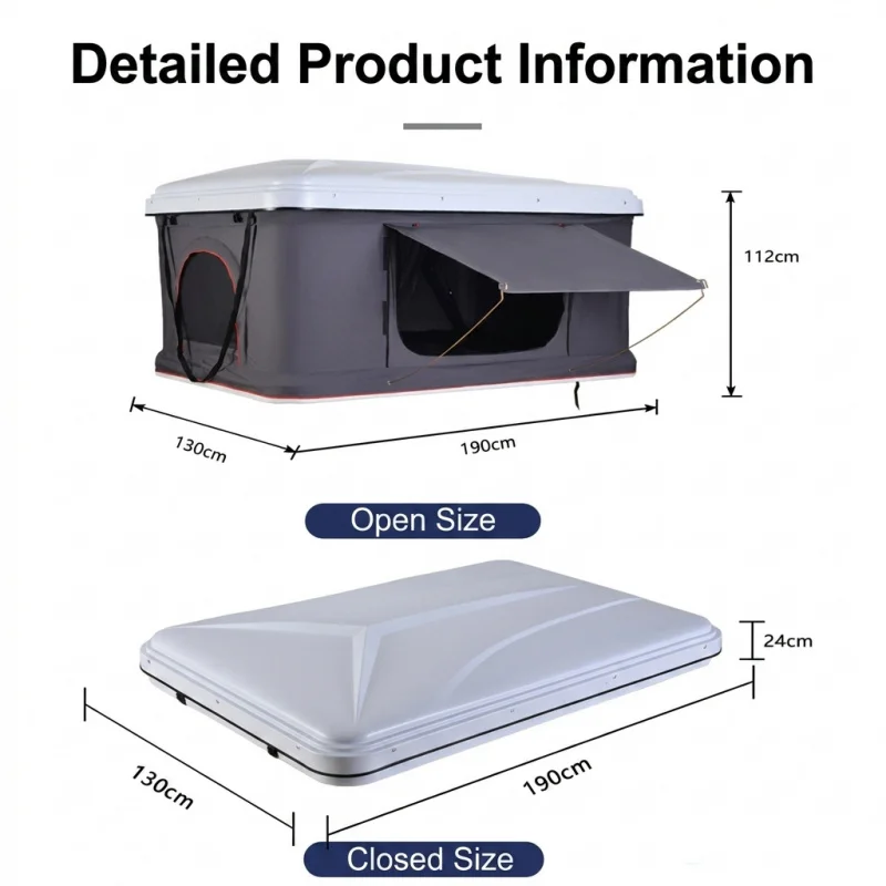 

Fully Automatic 2 Person Four-Season Waterproof Cold-Proof Roof Top Tent Universal SUV Sedan Outdoor Camping