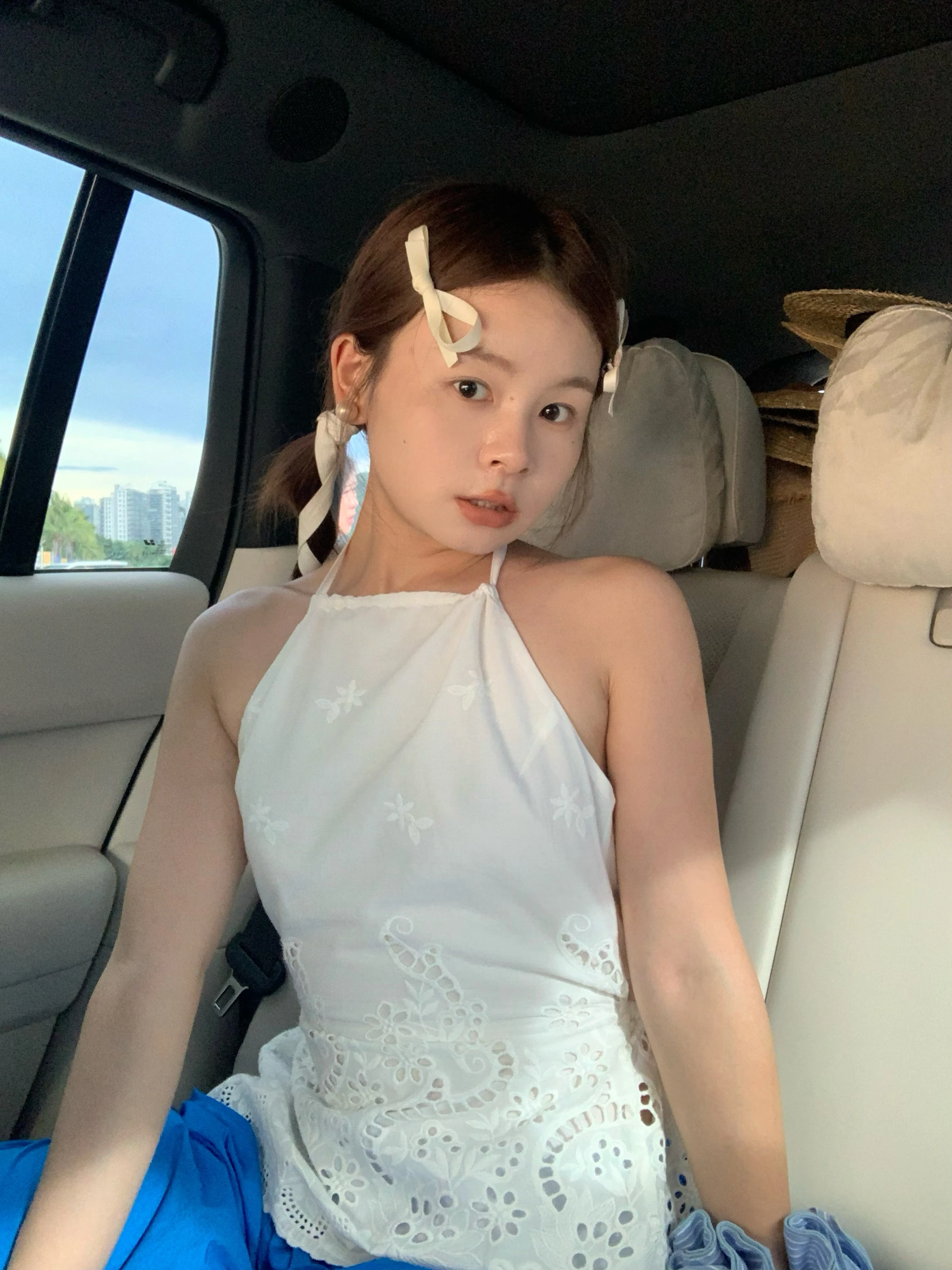 

Женский летний хлопковый дышащий топ Pure Desire Sle с вышивкой и вырезами, без рукавов