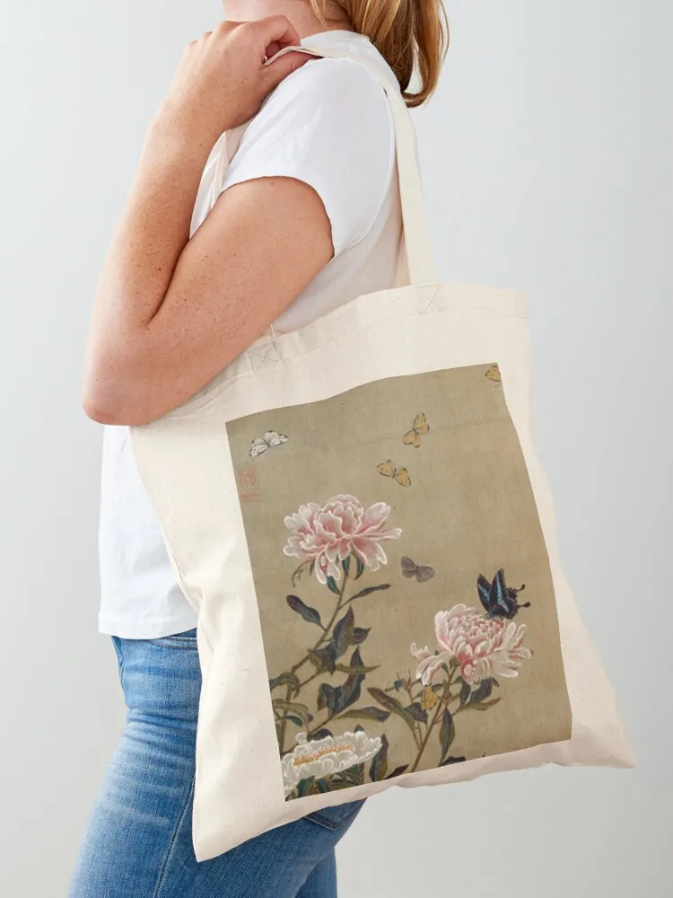 Favourite Artists - Peonies & Butterflies - Jakuchu? Ito Tote Bag Eco bag tote bag woman Canvas Tote