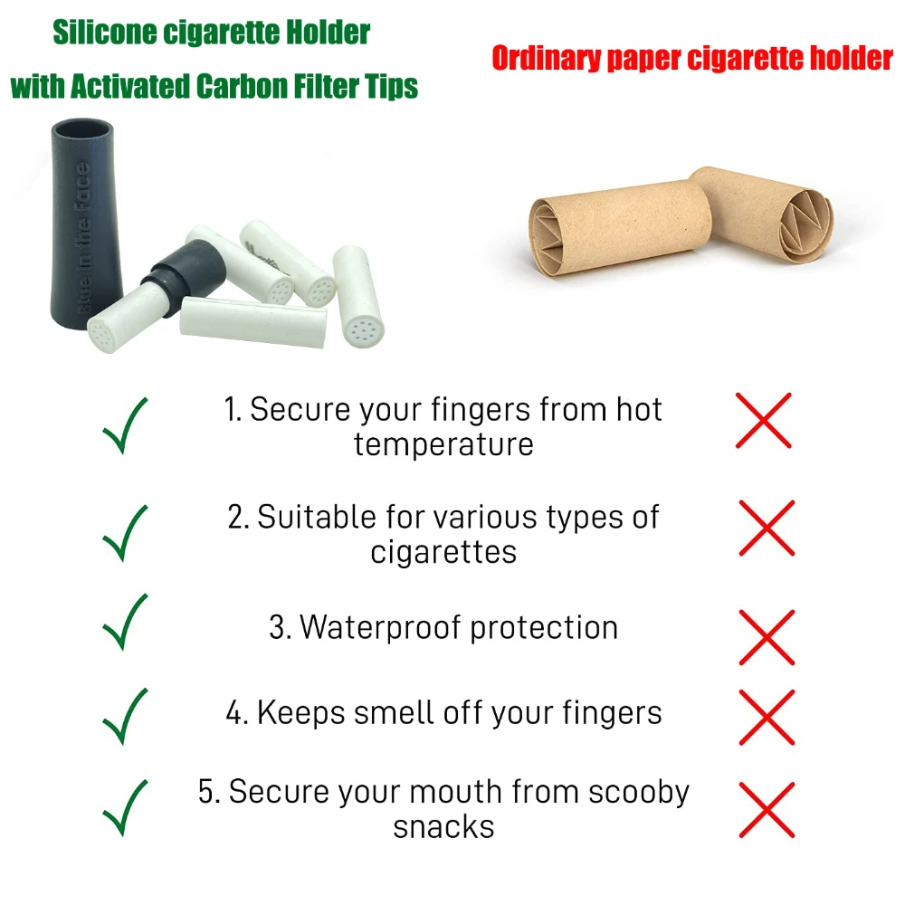 Silicone Cigarette Holder Filter Mouthpiece Mouth Piece Rolled Cones Cigarette Filter Holder Tips Cigarette Mouthpiece Mouthtip