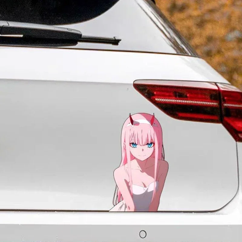 Darling in the Franxx Zero Two Anime Girl Vinyl Sticker, Scratch Resistant Decal for Car Motorcycle Bumper Laptop Decor