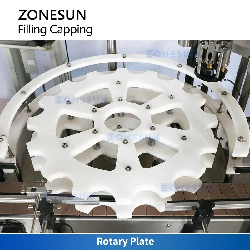 เครื่องบรรจุขวดไวน์อัตโนมัติ Zonesun ZS-AFC880 สายการผลิตอัตโนมัติ 4 หัว เครื่องบรรจุสุญญากาศพร้อมฝาเกลียว ROPP
