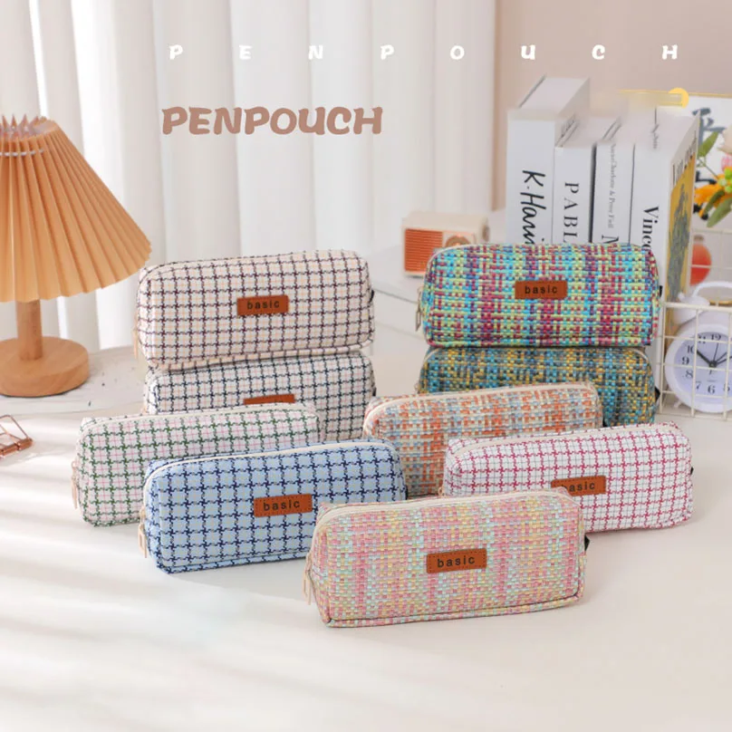 

Базовый пенал, школьные принадлежности, пенал для девочек, большая емкость, школьная сетка, Estuche Escolar, канцелярские принадлежности, пенал