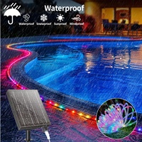 7M/12M Outdoor Solar LED Tube Rope String Light Garden Waterproof Strip Lights For Christmas Decoration Wedding Fence Fairy Lamp
