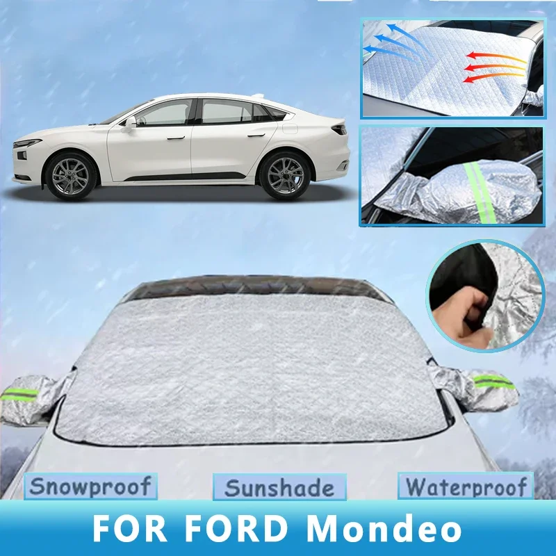 

Thickened Car Now Sunshade Windshield Cover With 5/9 Magnets UV Protection Anti Snow Sunlight For Front Windsh for FORD Mondeo