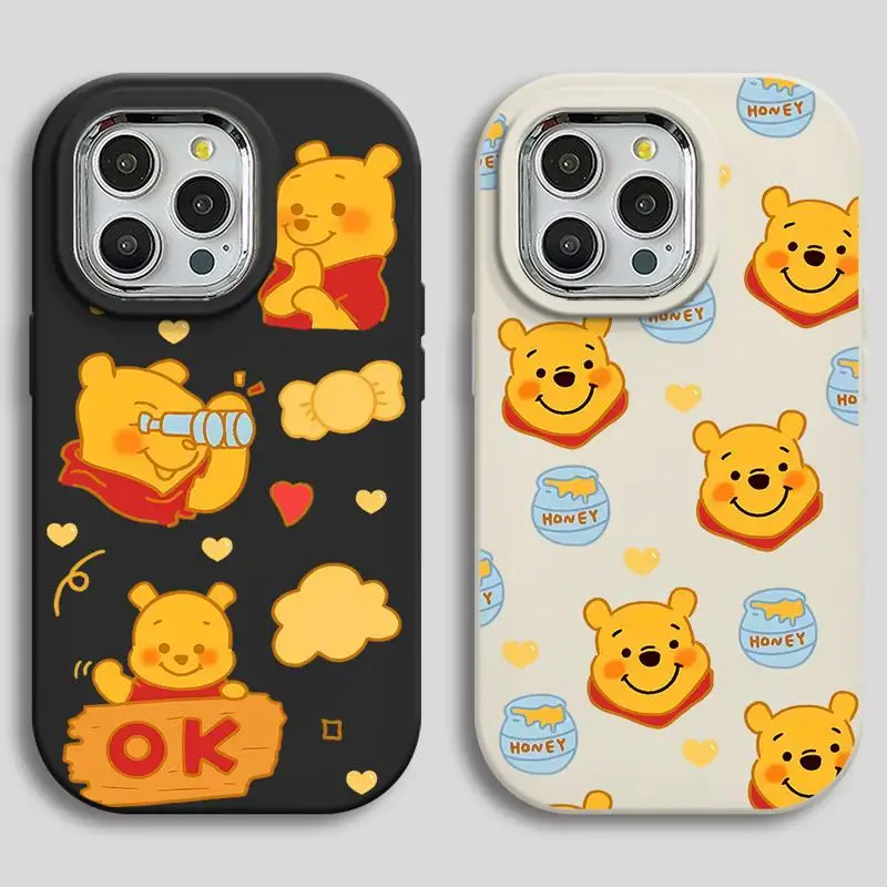 phone case for Apple iPhone 15 14 Pro funda 11Pro Max 11 12 Plus 13pro max 15plus 11pro coque Cover Love Honey Winnie The Pooh