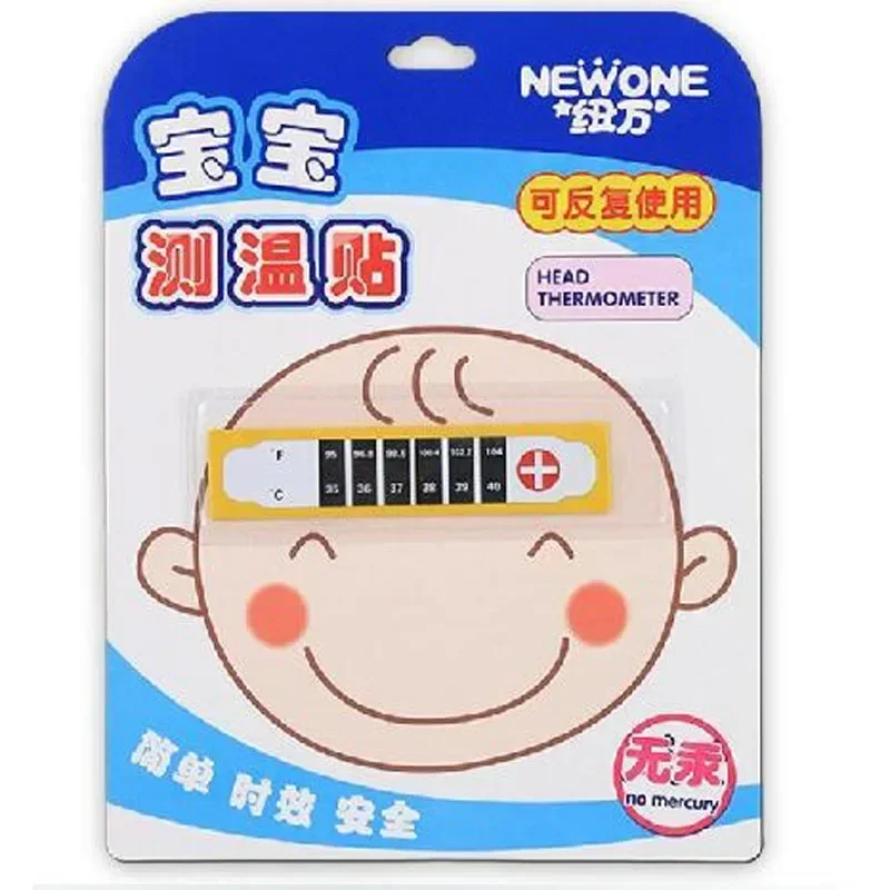 

Newone Baby Forehead Temperature Measuring Forehead Head Scale Thermometer Test Paste Strip Sticker