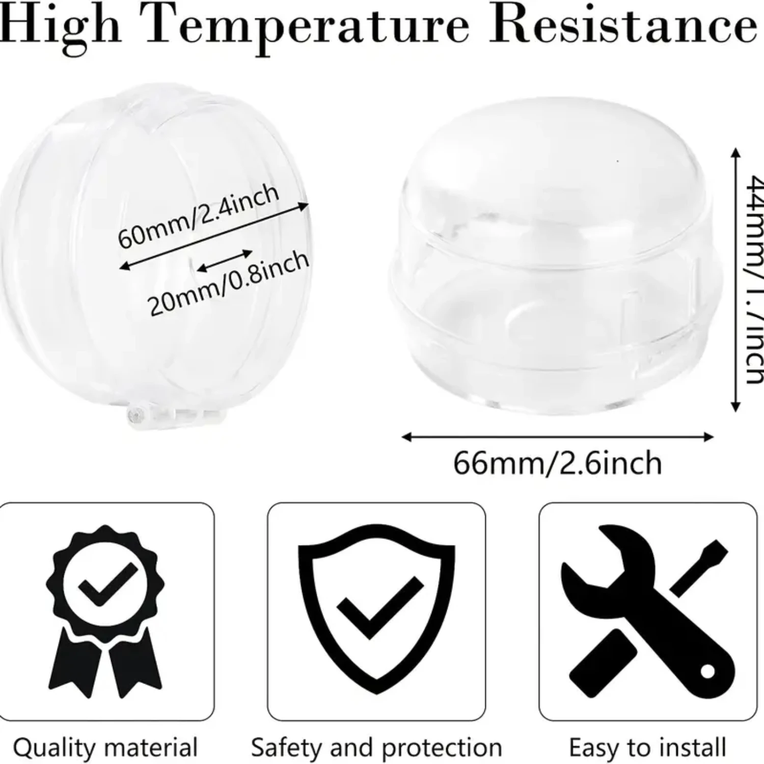 2 stks/pak Kachelknop Covers Voor Kindveiligheid, Gasfornuis Knop Covers Groot, Transparant Ontwerp, keuken Veiligheid Guards Voor Kinderen, Ba