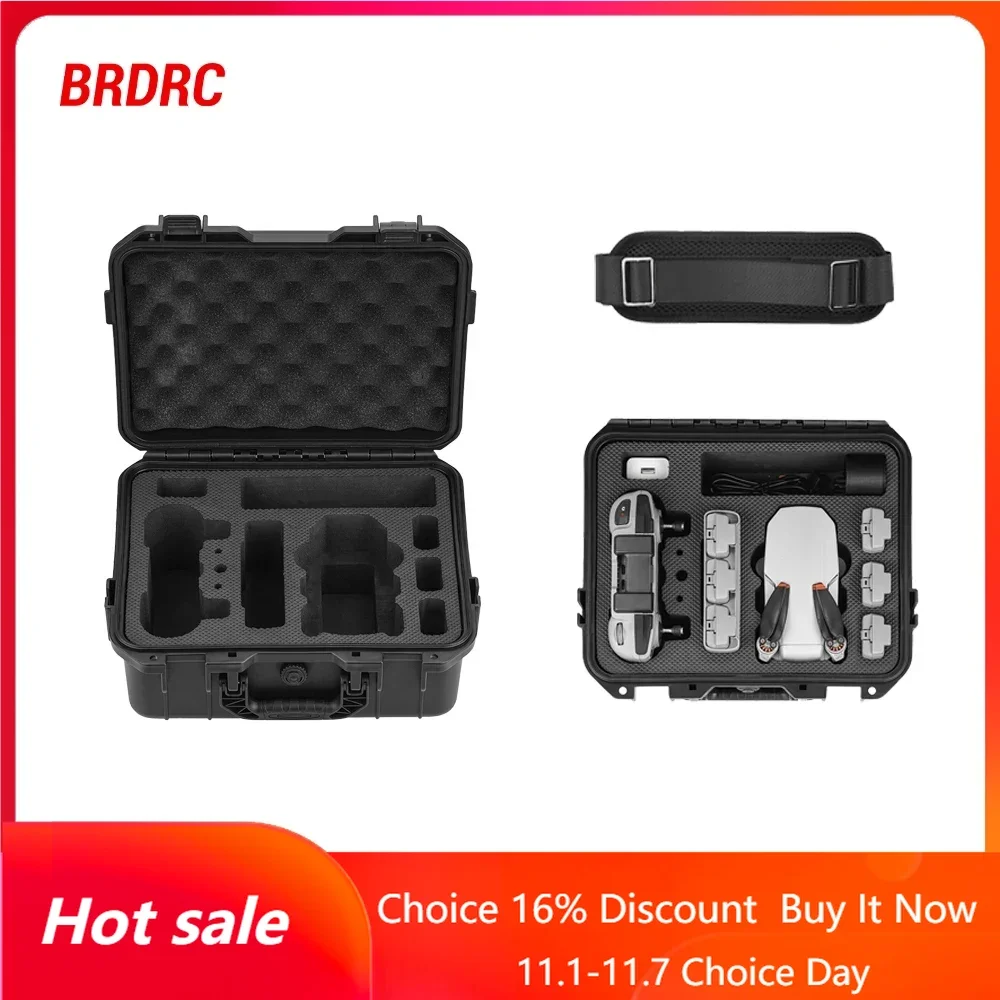 

BRDRC Suitcase For DJI Mini 4K Anti-Explosion Hard Shell For Mini 2/2SE Outdoor Play Portable Waterproof Box Large Capacity Case