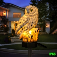 1pc Solar Powered Lamp ,Owl & Parrot Animal Solar Garden Lights Outdoor Garden Decoration Lamp Waterproof Solar Lights