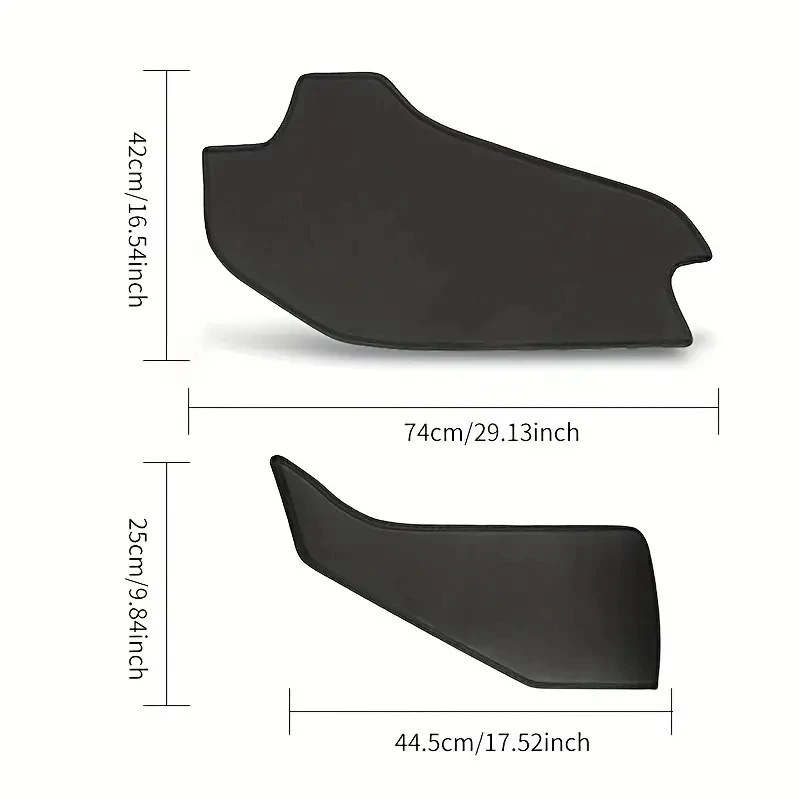 For Tesla Model 3 Model Y Center Control Side Anti-kick Pad Leather Anti-dirty Protective Cover Defense Foot Mat Car Accessories