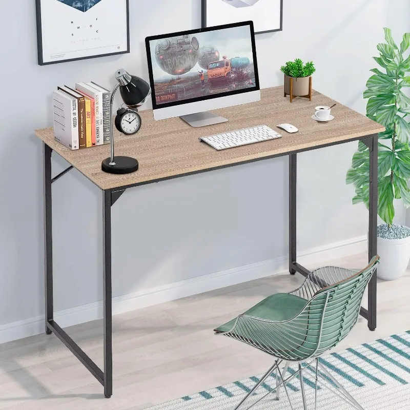 32/39/47 inch Computer Desk Study Writing Table, Adjustable feet, Modern Furniture for Home Office (1, Nature