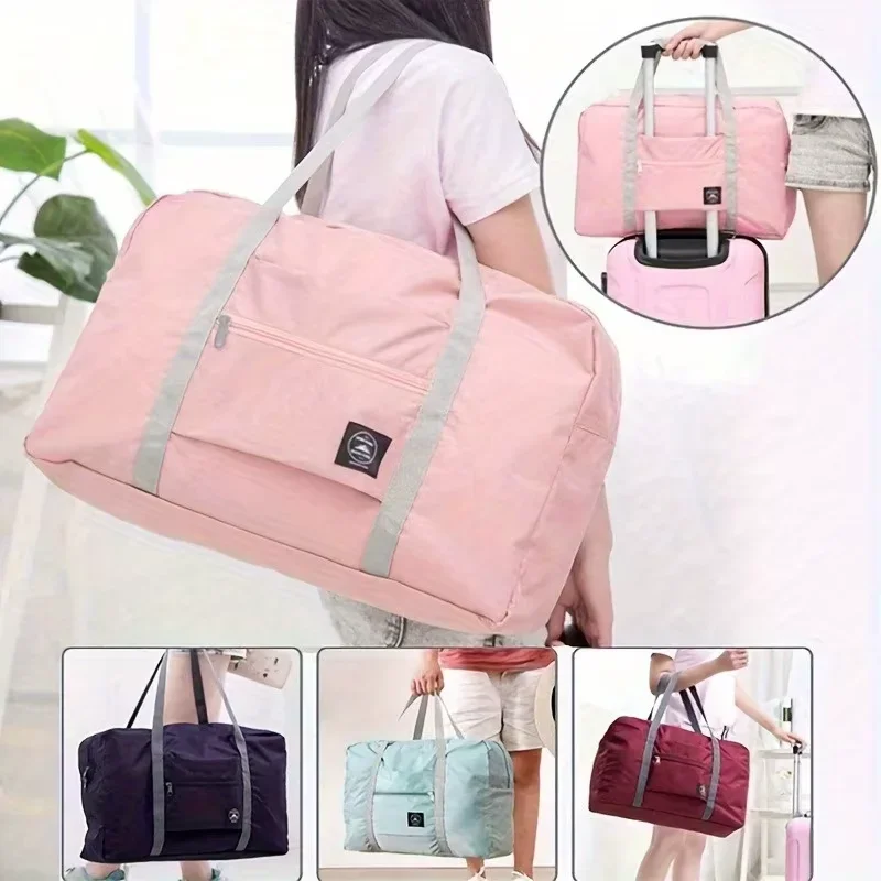 Portable Foldable Travel Duffle Bag, Large Capacity Sports Gym Bag, Lightweight Carry On Luggage Bag