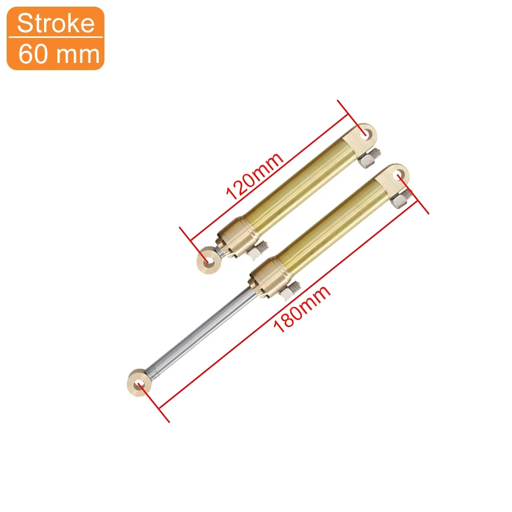 20mm Grote Olie Cilinder 30/50/70/90/110/130/140/150mm Slag Voor 1:10 1:12 RC LESU Kabolite Hydraulische Graafmachine Model Onderdelen