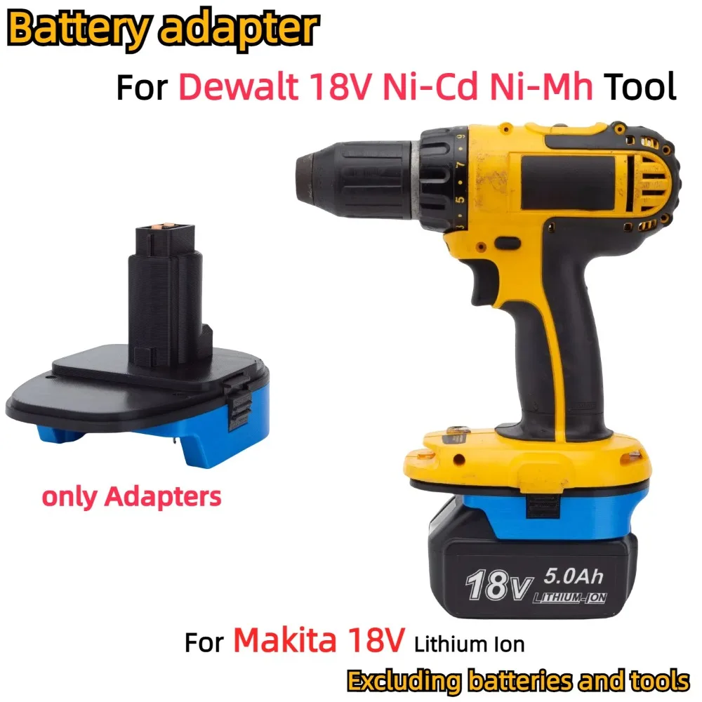 Adaptador Conversor para Bateria de Íon-lítio Makita 18v para Dewalt 18v Ni-cd Ni-mh Acessório de Ferramentas de Furadeira Elétrica sem Fio Apenas Adaptador