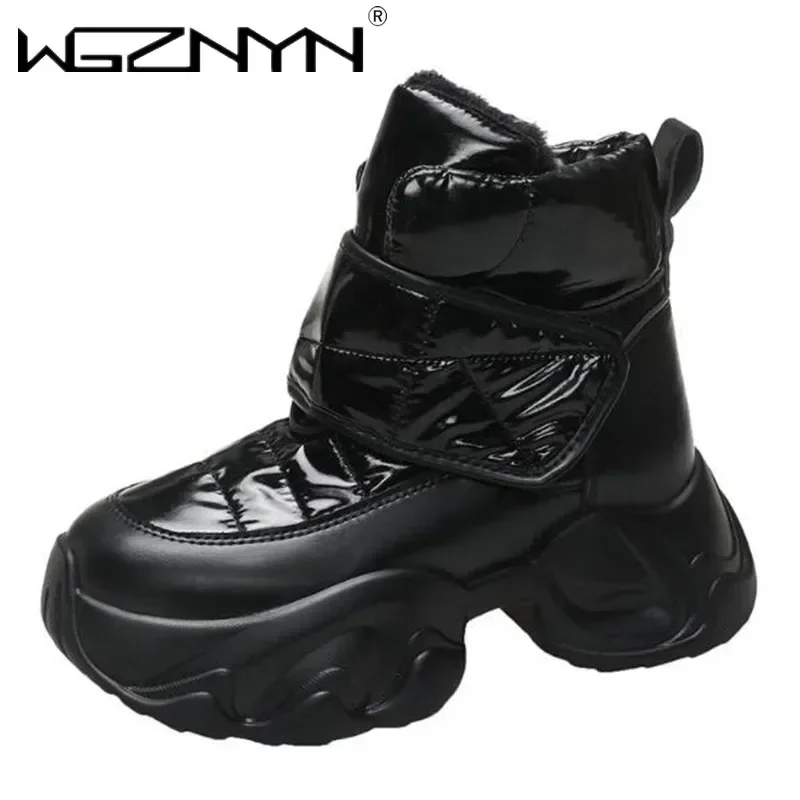 2024 Women Boots High Heels Australia Boots-Women 7CM Clogs Platform Plush Round Toe Shoes Winter Designer Footwear Snow Boot